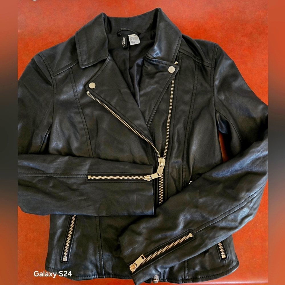 Divided Black Leather Biker Jacket